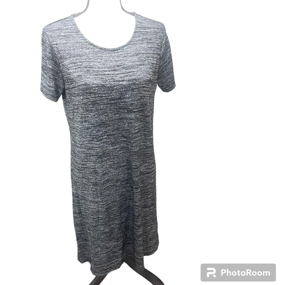 H by Halston jersey style charcoal black dress Size L